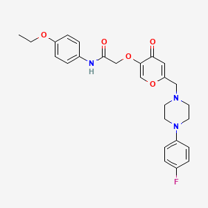 molecular formula C26H28FN3O5 B3411275 N-(4-ethoxyphenyl)-2-[(6-{[4-(4-fluorophenyl)piperazin-1-yl]methyl}-4-oxo-4H-pyran-3-yl)oxy]acetamide CAS No. 903332-32-1