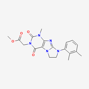 molecular formula C19H21N5O4 B3411410 methyl 2-[6-(2,3-dimethylphenyl)-4-methyl-1,3-dioxo-7,8-dihydropurino[7,8-a]imidazol-2-yl]acetate CAS No. 915929-80-5