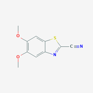 molecular formula C10H8N2O2S B034115 5,6-Dimethoxybenzo[d]thiazole-2-carbonitrile CAS No. 101858-00-8