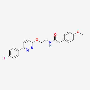 molecular formula C21H20FN3O3 B3411604 N-(2-{[6-(4-fluorophenyl)pyridazin-3-yl]oxy}ethyl)-2-(4-methoxyphenyl)acetamide CAS No. 920363-66-2