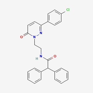 molecular formula C26H22ClN3O2 B3411825 N-{2-[3-(4-chlorophenyl)-6-oxo-1,6-dihydropyridazin-1-yl]ethyl}-2,2-diphenylacetamide CAS No. 921577-53-9