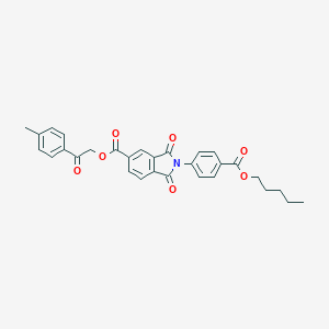 molecular formula C30H27NO7 B341207 2-(4-METHYLPHENYL)-2-OXOETHYL 1,3-DIOXO-2-{4-[(PENTYLOXY)CARBONYL]PHENYL}ISOINDOLE-5-CARBOXYLATE 