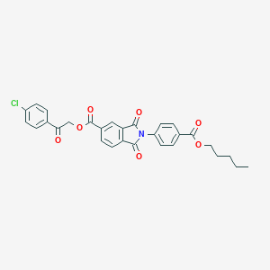 molecular formula C29H24ClNO7 B341208 2-(4-Chlorophenyl)-2-oxoethyl 1,3-dioxo-2-{4-[(pentyloxy)carbonyl]phenyl}-5-isoindolinecarboxylate 
