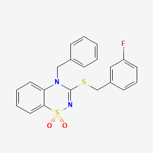 4-benzyl-3-[(3-fluorobenzyl)thio]-4H-1,2,4-benzothiadiazine 1,1-dioxide