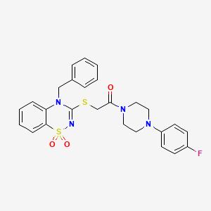 4-benzyl-3-({2-[4-(4-fluorophenyl)piperazin-1-yl]-2-oxoethyl}sulfanyl)-4H-1lambda6,2,4-benzothiadiazine-1,1-dione