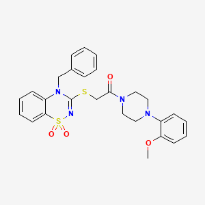 4-benzyl-3-({2-[4-(2-methoxyphenyl)piperazin-1-yl]-2-oxoethyl}sulfanyl)-4H-1lambda6,2,4-benzothiadiazine-1,1-dione