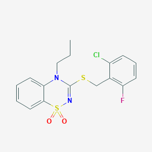 3-((2-chloro-6-fluorobenzyl)thio)-4-propyl-4H-benzo[e][1,2,4]thiadiazine 1,1-dioxide