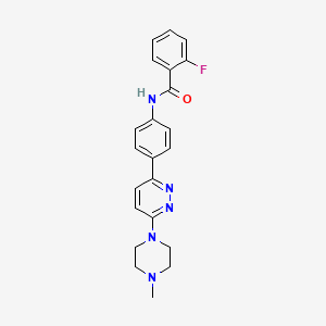 molecular formula C22H22FN5O B3412948 2-fluoro-N-[4-[6-(4-methylpiperazin-1-yl)pyridazin-3-yl]phenyl]benzamide CAS No. 941895-55-2