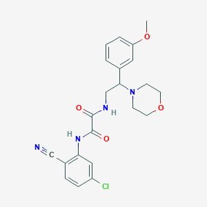 molecular formula C22H23ClN4O4 B3413158 N-(5-chloro-2-cyanophenyl)-N'-[2-(3-methoxyphenyl)-2-(morpholin-4-yl)ethyl]ethanediamide CAS No. 942012-39-7