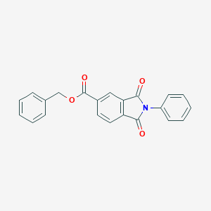 molecular formula C22H15NO4 B341344 Benzyl 1,3-dioxo-2-phenyl-5-isoindolinecarboxylate 
