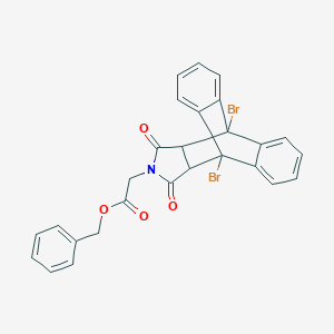 molecular formula C27H19Br2NO4 B341345 Benzyl (1,8-dibromo-16,18-dioxo-17-azapentacyclo[6.6.5.0~2,7~.0~9,14~.0~15,19~]nonadeca-2,4,6,9,11,13-hexaen-17-yl)acetate (non-preferred name) 