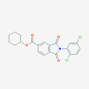 molecular formula C21H17Cl2NO4 B341356 Cyclohexyl 2-(2,5-dichlorophenyl)-1,3-dioxo-5-isoindolinecarboxylate 