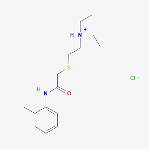 molecular formula C15H25ClN2OS B034136 2-(2-(Diethylamino)ethyl)thio-o-acetotoluidide hydrochloride CAS No. 102489-61-2