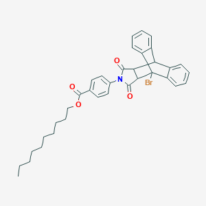 molecular formula C35H36BrNO4 B341369 Decyl 4-(1-bromo-16,18-dioxo-17-azapentacyclo[6.6.5.0~2,7~.0~9,14~.0~15,19~]nonadeca-2,4,6,9,11,13-hexaen-17-yl)benzoate (non-preferred name) 