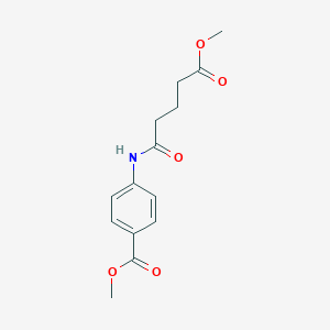 molecular formula C14H17NO5 B341373 Methyl 4-[(5-methoxy-5-oxopentanoyl)amino]benzoate 