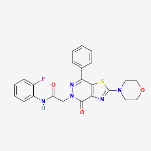 molecular formula C23H20FN5O3S B3413753 N-(2-fluorophenyl)-2-(2-morpholino-4-oxo-7-phenylthiazolo[4,5-d]pyridazin-5(4H)-yl)acetamide CAS No. 946268-07-1
