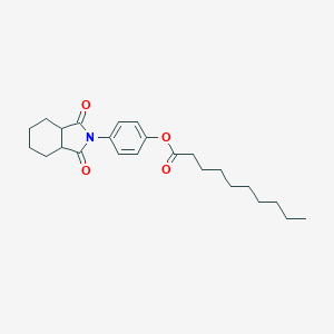 molecular formula C24H33NO4 B341385 4-(1,3-dioxooctahydro-2H-isoindol-2-yl)phenyl decanoate 