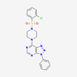 B3414251 1-(2-chlorobenzenesulfonyl)-4-{3-phenyl-3H-[1,2,3]triazolo[4,5-d]pyrimidin-7-yl}piperazine CAS No. 946315-11-3