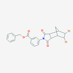 molecular formula C23H19Br2NO4 B341439 benzyl 3-(5,6-dibromo-1,3-dioxooctahydro-2H-4,7-methanoisoindol-2-yl)benzoate 