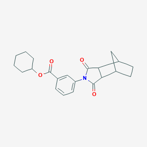 molecular formula C22H25NO4 B341440 cyclohexyl 3-(1,3-dioxooctahydro-2H-4,7-methanoisoindol-2-yl)benzoate 