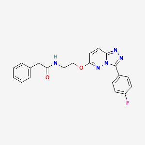 molecular formula C21H18FN5O2 B3414400 N-(2-((3-(4-fluorophenyl)-[1,2,4]triazolo[4,3-b]pyridazin-6-yl)oxy)ethyl)-2-phenylacetamide CAS No. 946328-63-8