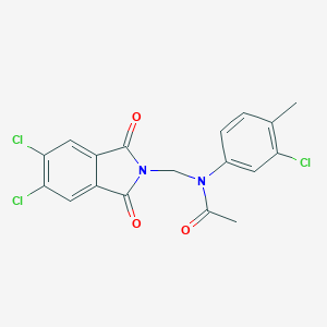 molecular formula C18H13Cl3N2O3 B341461 N-(3-chloro-4-methylphenyl)-N-[(5,6-dichloro-1,3-dioxo-1,3-dihydro-2H-isoindol-2-yl)methyl]acetamide 