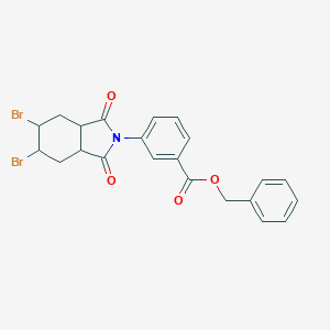 molecular formula C22H19Br2NO4 B341476 benzyl 3-(5,6-dibromo-1,3-dioxooctahydro-2H-isoindol-2-yl)benzoate 