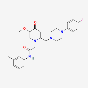 molecular formula C27H31FN4O3 B3414773 N-(2,3-dimethylphenyl)-2-(2-{[4-(4-fluorophenyl)piperazin-1-yl]methyl}-5-methoxy-4-oxo-1,4-dihydropyridin-1-yl)acetamide CAS No. 946367-24-4