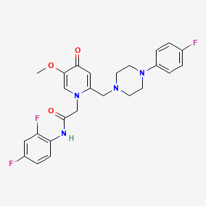 molecular formula C25H25F3N4O3 B3414779 N-(2,4-difluorophenyl)-2-(2-((4-(4-fluorophenyl)piperazin-1-yl)methyl)-5-methoxy-4-oxopyridin-1(4H)-yl)acetamide CAS No. 946367-32-4