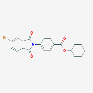 molecular formula C21H18BrNO4 B341478 cyclohexyl 4-(5-bromo-1,3-dioxo-1,3-dihydro-2H-isoindol-2-yl)benzoate 