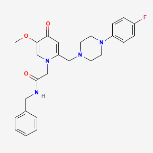 molecular formula C26H29FN4O3 B3414789 N-benzyl-2-(2-{[4-(4-fluorophenyl)piperazin-1-yl]methyl}-5-methoxy-4-oxo-1,4-dihydropyridin-1-yl)acetamide CAS No. 946367-44-8
