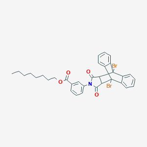 molecular formula C33H31Br2NO4 B341490 Octyl 3-(1,8-dibromo-16,18-dioxo-17-azapentacyclo[6.6.5.0~2,7~.0~9,14~.0~15,19~]nonadeca-2,4,6,9,11,13-hexaen-17-yl)benzoate (non-preferred name) 
