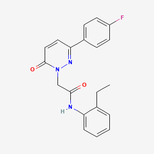 molecular formula C20H18FN3O2 B3414942 N-(2-ethylphenyl)-2-[3-(4-fluorophenyl)-6-oxo-1,6-dihydropyridazin-1-yl]acetamide CAS No. 950337-81-2