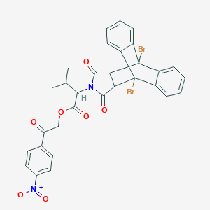 molecular formula C31H24Br2N2O7 B341495 2-(4-Nitrophenyl)-2-oxoethyl 2-(1,8-dibromo-16,18-dioxo-17-azapentacyclo[6.6.5.0~2,7~.0~9,14~.0~15,19~]nonadeca-2,4,6,9,11,13-hexaen-17-yl)-3-methylbutanoate (non-preferred name) 