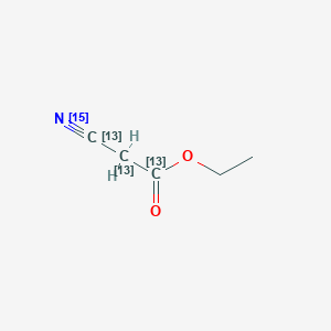 Ethyl (~13~C,~15~N)cyano(~13~C_2_)acetate
