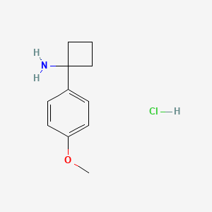 molecular formula C11H16ClNO B3415267 1-(4-Methoxyphenyl)cyclobutan-1-amine hydrochloride CAS No. 1228879-06-8