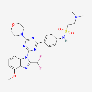 molecular formula C26H30F2N8O4S B3415271 PWT-33597 CAS No. 1246203-32-6