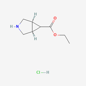 molecular formula C8H14ClNO2 B3415306 Ethyl rac-(1R,5S,6S)-3-azabicyclo[3.1.0]hexane-6-carboxylate hydrochloride CAS No. 1373253-19-0