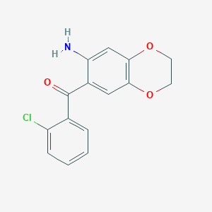 (7-Amino-2,3-dihydro-1,4-benzodioxin-6-yl)(2-chlorophenyl)methanone