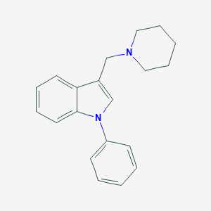 molecular formula C20H22N2 B034154 1-phenyl-3-(piperidin-1-ylmethyl)indole CAS No. 109934-52-3