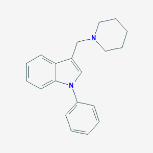 molecular formula C20H22N2 B034154 Indole, 1-phenyl-3-(piperidinomethyl)- CAS No. 109934-52-3