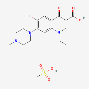 molecular formula C27H46N4O19 B3415473 Pefloxacin mesylate CAS No. 208265-92-3