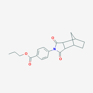 molecular formula C19H21NO4 B341557 propyl 4-(1,3-dioxooctahydro-2H-4,7-methanoisoindol-2-yl)benzoate 