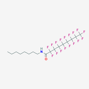 molecular formula C17H18F17NO B3415706 Heptadecafluorononanoic acid octylamide CAS No. 33496-55-8