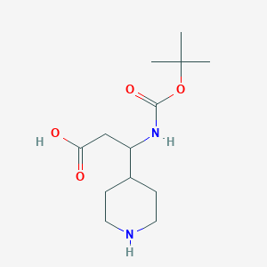 3-((tert-Butoxycarbonyl)amino)-3-(piperidin-4-yl)propanoic acid