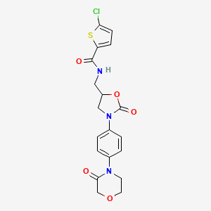 5-chloro-N-({2-oxo-3-[4-(3-oxomorpholin-4-yl)phenyl]-1,3-oxazolidin-5-yl}methyl)thiophene-2-carboxamide