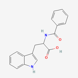 molecular formula C18H16N2O3 B3416043 N-benzoyltryptophan CAS No. 55629-71-5
