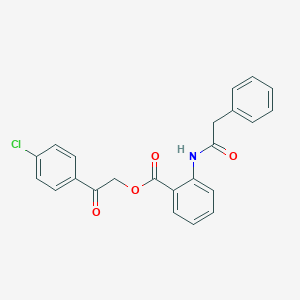 2-(4-Chlorophenyl)-2-oxoethyl 2-[(phenylacetyl)amino]benzoate