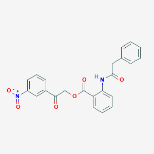 2-(3-Nitrophenyl)-2-oxoethyl 2-[(phenylacetyl)amino]benzoate