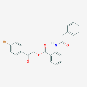 2-(4-Bromophenyl)-2-oxoethyl 2-[(phenylacetyl)amino]benzoate